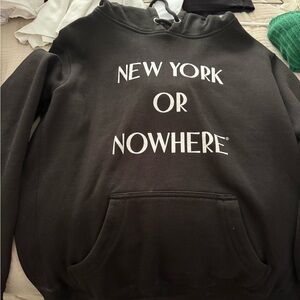 NY or Nowhere Black Graphic Hoodie